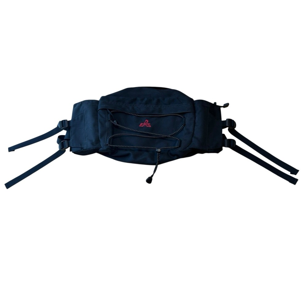 EASTERN‎ MOUNTAIN SPORTS Black Large Waist Bag Fanny Pack Hiking Camping